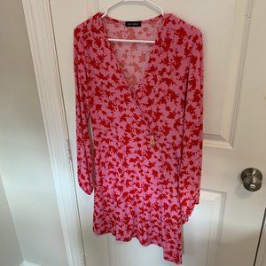 Asos floral wrap dress